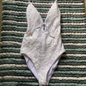 White one piece swimsuit